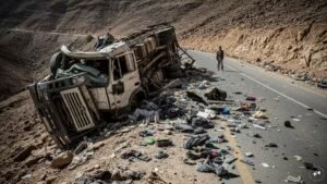Read more about the article At least 35 killed, seven injured in deadliest bus crash on Yemen’s mountain road – Firstpost
