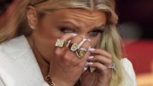 Read more about the article Erika Kirk Faces Backlash Over Viral Video Allegedly Showing Fake Tears at TPUSA Memorial for Charlie Kirk – Firstpost