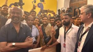 Read more about the article Firstpost At IFFI 2025 | Superstar Rajinikanth poses with the paparazzi at festival’s red carpet – Firstpost
