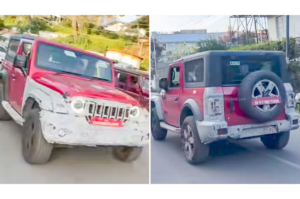 Read more about the article New Mahindra Thar spied with Roxx-like design details