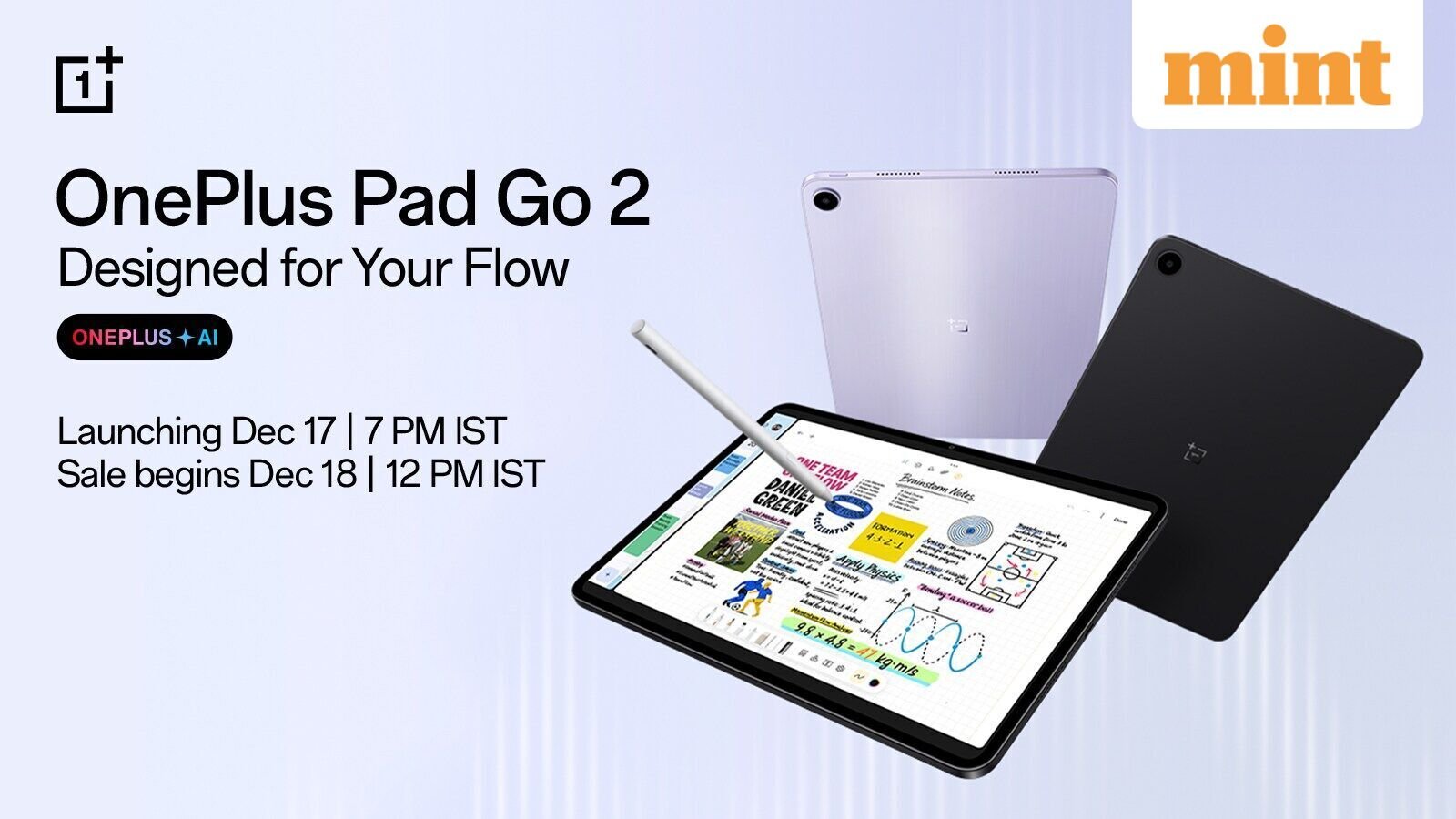 Read more about the article OnePlus Pad Go 2 sale date, display, processor and battery details confirmed ahead of 17 December launch