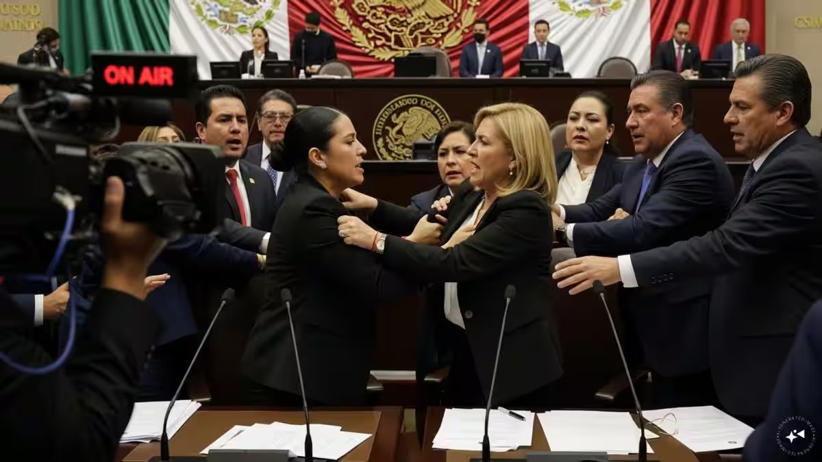 Mexico City Congress turns into wrestling ring as lawmakers pull hair, trade blows – Firstpost