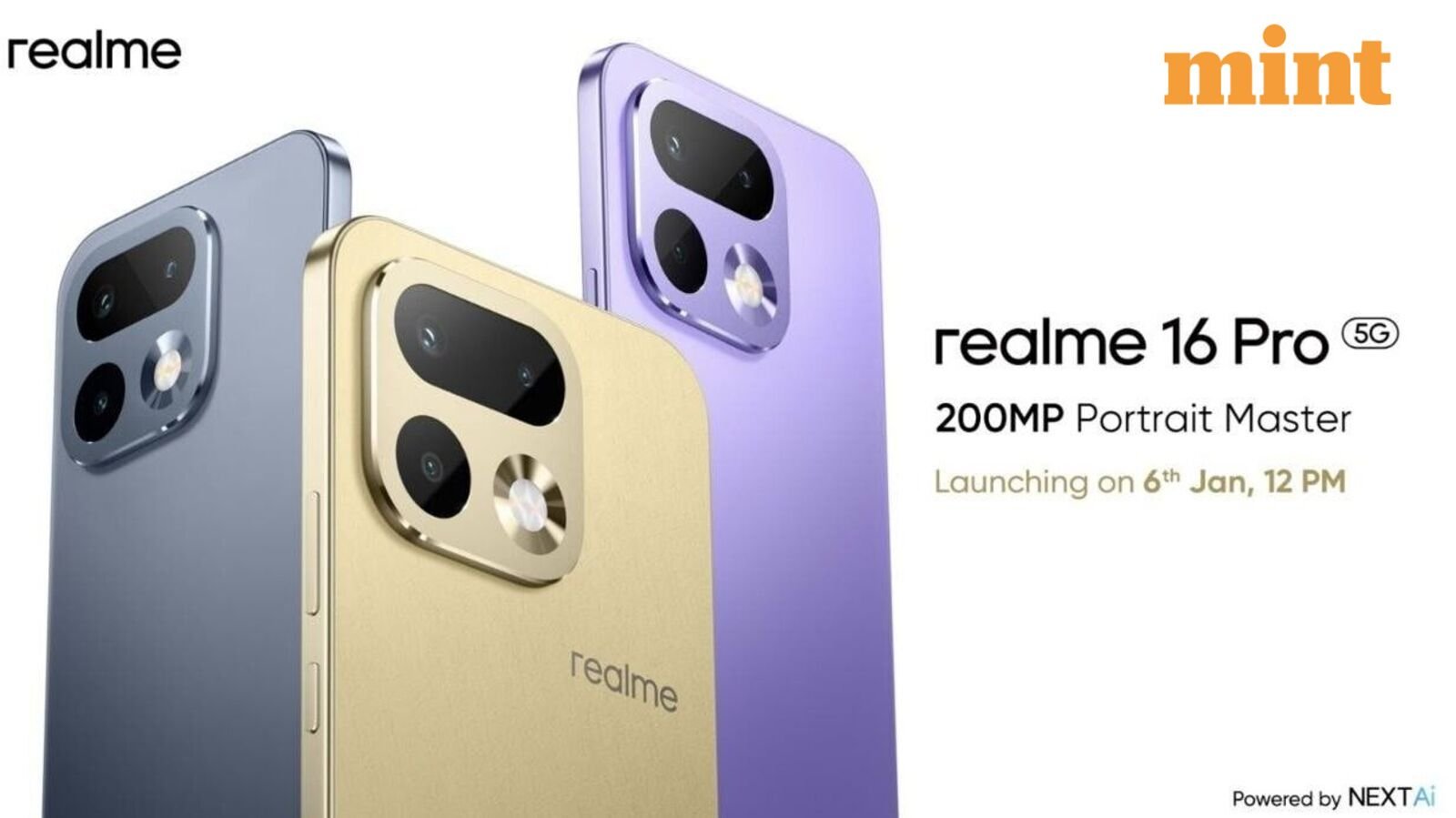 Realme is all geared up to launch the Realme 16 Pro in India on January 6, 2026.