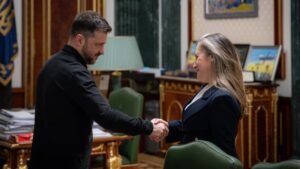 Read more about the article Zelenskyy appoints ‘highly skilled’ Canadian ex-deputy PM as economic adviser – Firstpost