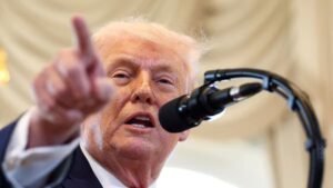 Read more about the article Trump doubles down on Greenland after joint EU statement rejects threats – Firstpost