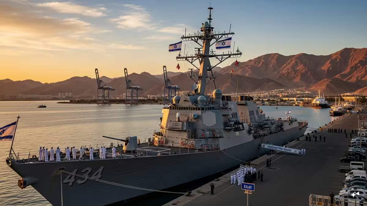 US Navy destroyer docks in Israel’s Eilat port as US–Iran tensions rise – Firstpost