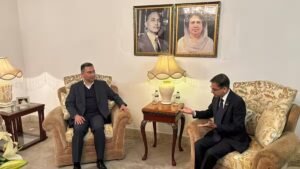 Read more about the article Indian envoy to Bangladesh holds talks with BNP Chairman Tarique Rahman ahead of polls – Firstpost
