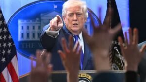 Read more about the article Trump to address nation as tariff row deepens, Iran tensions escalate – Firstpost