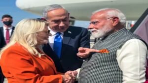 Read more about the article PM Modi quips as Israel PM highlights matching colour of Sara Netanyahu’s outfit, his pocket square – Firstpost