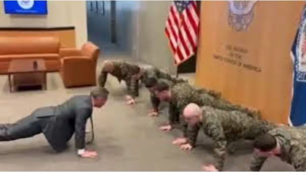 Trump's UN envoy does push-ups in a match-up with marines – Firstpost