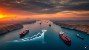 Read more about the article Oil prices surge 10% after US-Israeli attacks, Strait of Hormuz closure sparks concern – Firstpost