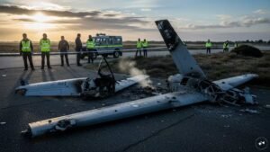 Read more about the article Iranian drone crashes into UK military base in Cyprus; no casualties reported – Firstpost